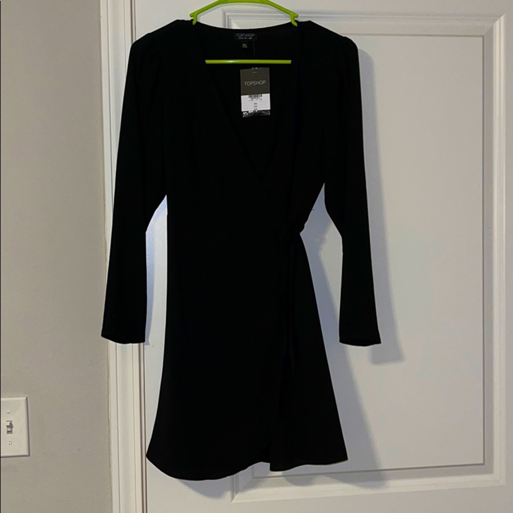 Black wrap around dress